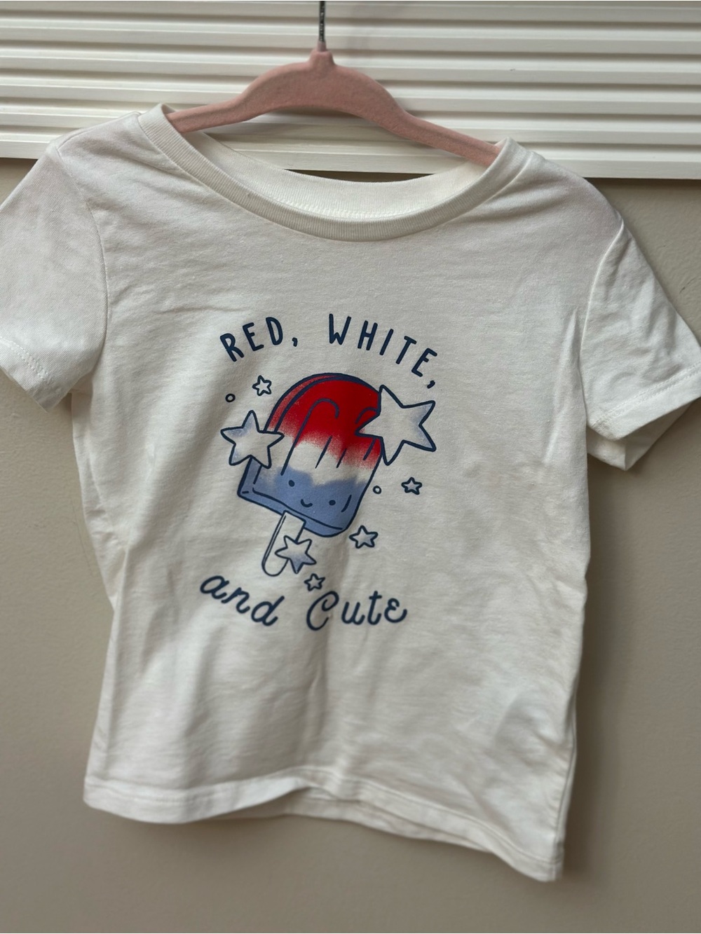NWOT Carters Red, White, and Cute Popsicle T Shirt